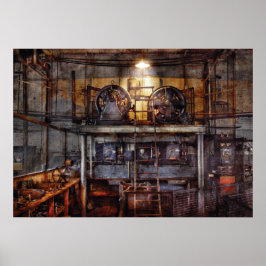 Elektrizitätswerk - Turbinenstation Poster