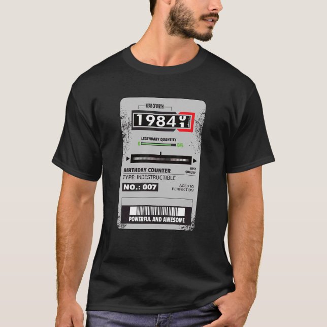 Elektrizitätszähler Drei-Phasen-Meter-Geburtstag 1 T-Shirt (Vorderseite)