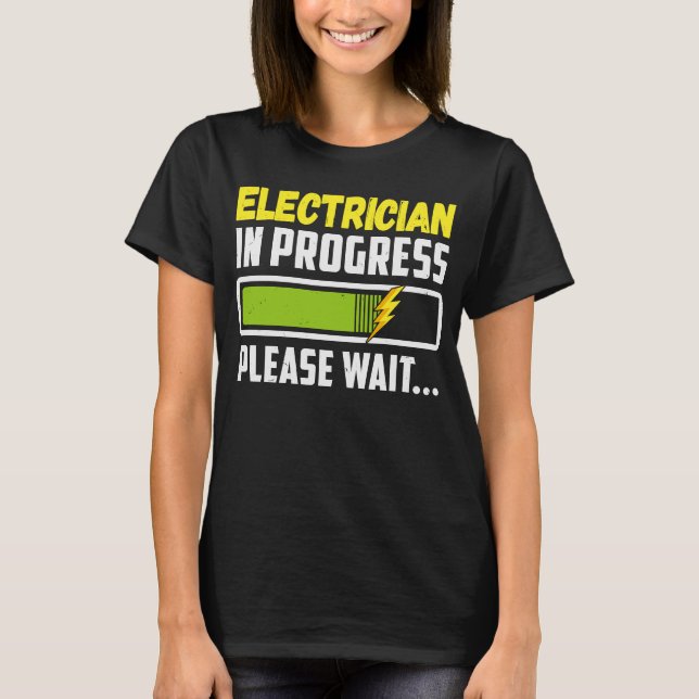 Elektro in der Entwicklung Bitte warten Sie, künft T-Shirt (Vorderseite)