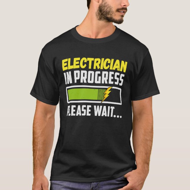 Elektro in der Entwicklung Bitte warten Sie, künft T-Shirt (Vorderseite)