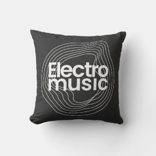 Elektro-Musik-Puls-Logo-Design Kissen