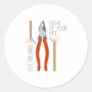 Elektro Runder Aufkleber