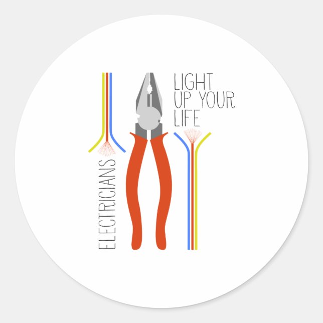 Elektro Runder Aufkleber (Vorderseite)