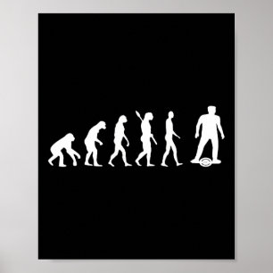 Elektro-Skateboard-Evolution Monowheel Onewheel F Poster