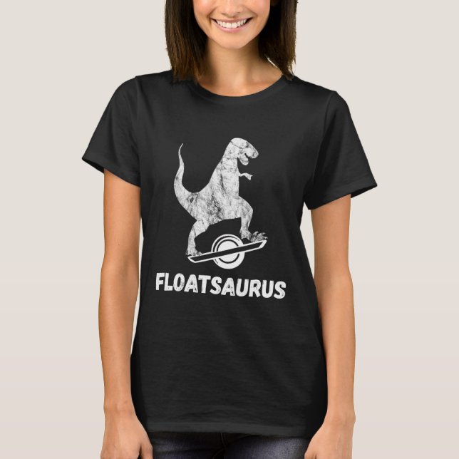 Elektro-Skateboard Float T-Rex Saurus Ein Rad V T-Shirt (Vorderseite)