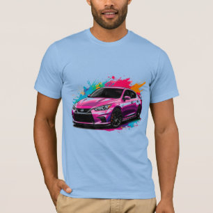 Elektroauto mit lebendigen Farbspritzern T-Shirt