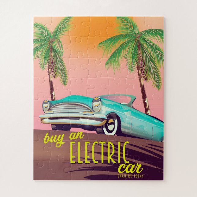 Elektroauto Vintag Kommerziell Puzzle (Vertikal)