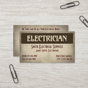 Elektrobetriebskarte Visitenkarte