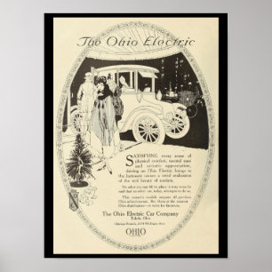 Elektrofahrzeuge Motor Autos Vintage-Druck Poster