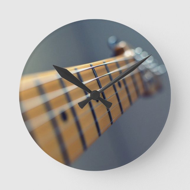 Elektrogitarre Runde Wanduhr (Vorderseite)