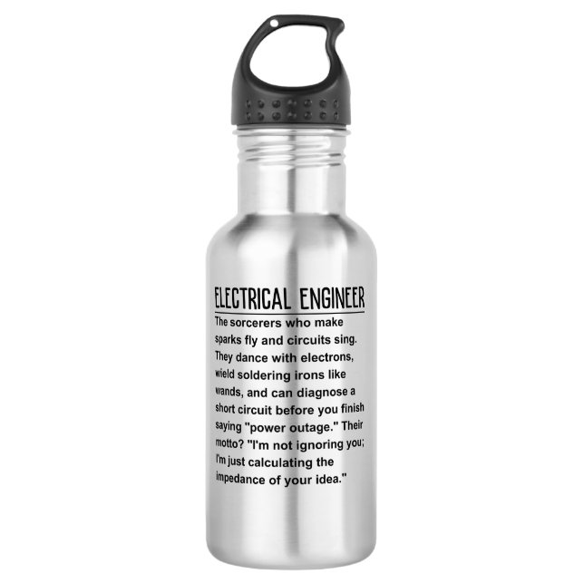 Elektroingenieur Edelstahlflasche (Vorderseite)