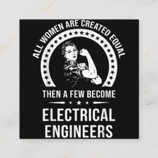 Elektroingenieur für Frauen ist gleich Quadratische Visitenkarte