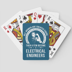 Elektroingenieur für Frauen ist gleich Spielkarten