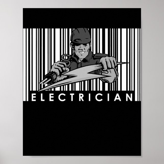 Elektroingenieur Lineman Job Electrician Poster (Vorne)