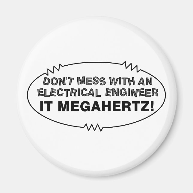 Elektroingenieur Megahertz Oval Magnet (Vorne)
