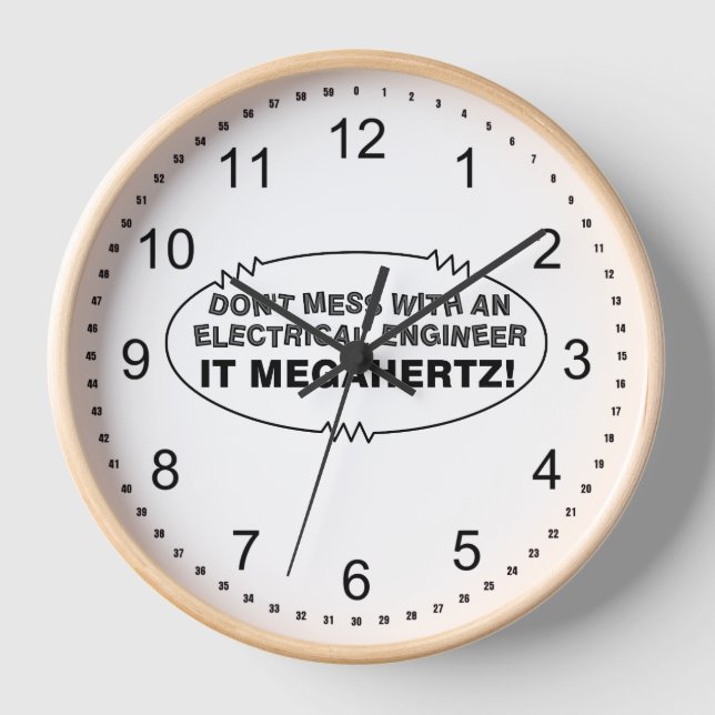 Elektroingenieur Megahertz Oval Uhr (Vorderseite)
