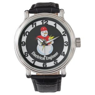 Elektroingenieur Snowman Armbanduhr