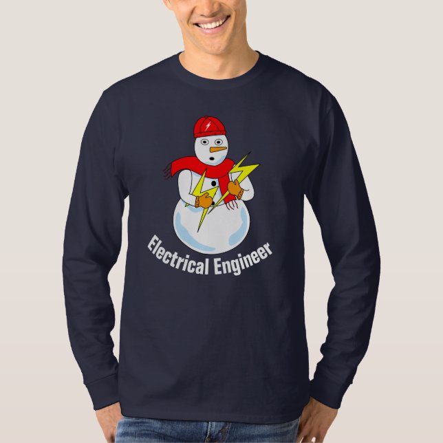 Elektroingenieur Snowman T-Shirt (Vorderseite)