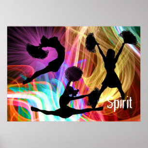 Elektrolasershow Cheerleader Poster