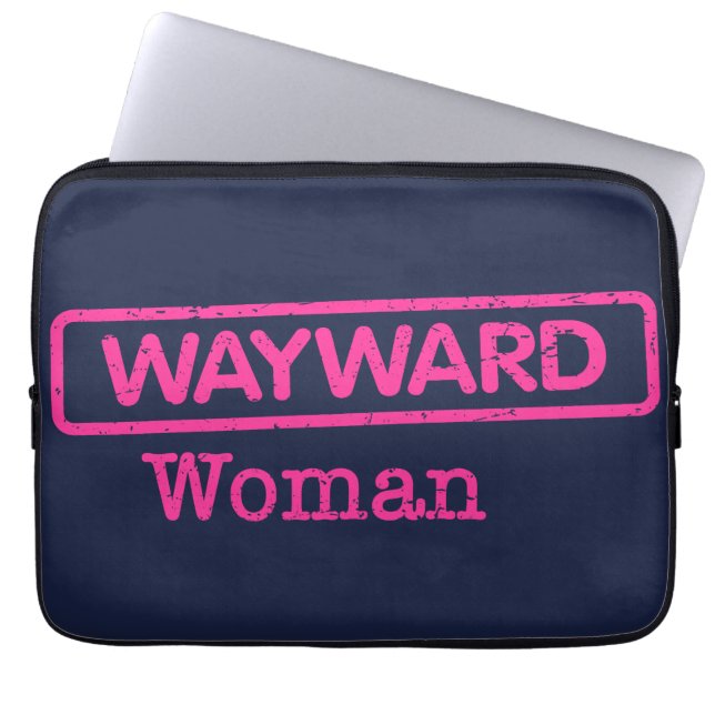 Elektronenbeutel mit rosa Wayward-Logo Laptopschutzhülle (Vorderseite)