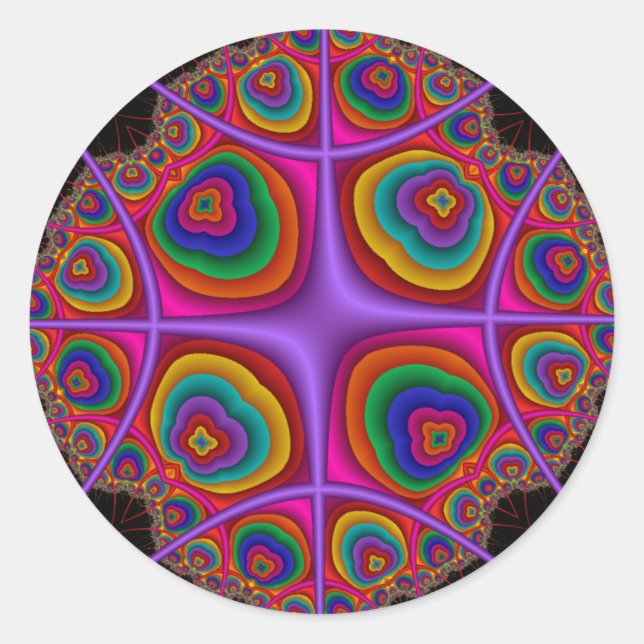 Elektronenwolke Runder Aufkleber (Vorderseite)