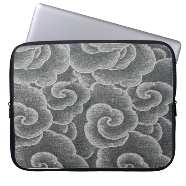 Elektronik Bag JAPANESE CLOUD PATTERGRAYS Laptopschutzhülle (Vorderseite)