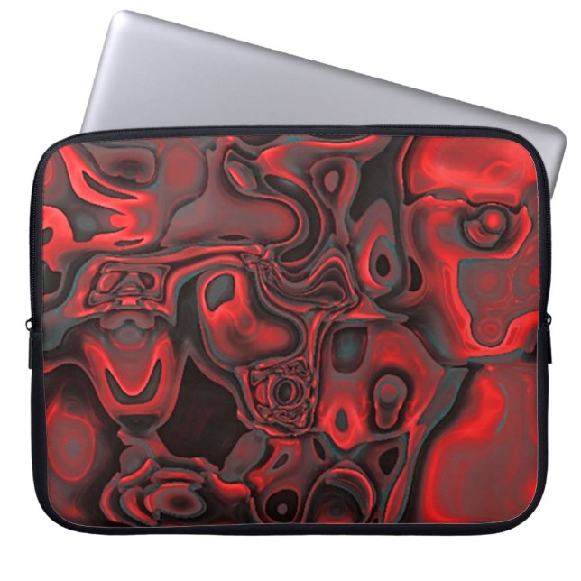 Elektronik-Beutel Red Dominant Gemstone Muster Laptopschutzhülle (Vorderseite)