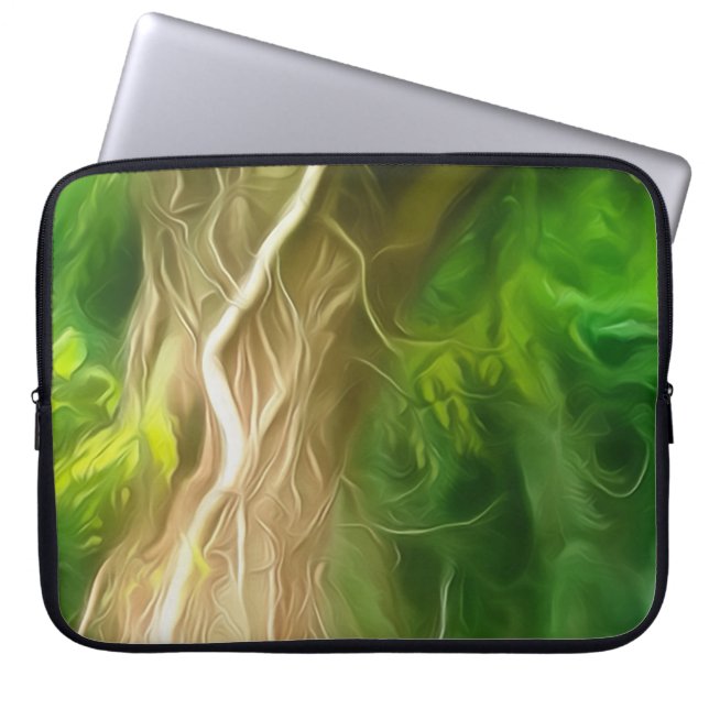 Elektronik-Beutel Traum Light Green Tree Laptopschutzhülle (Vorderseite)