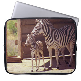 Elektronik-Beutel - Zebra Mama & Baby Laptopschutzhülle