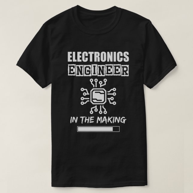 Elektronik-Ingenieur in der Herstellung, schlichte T-Shirt (Design vorne)