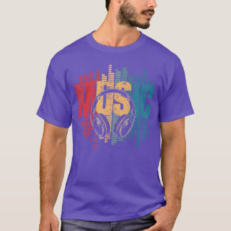 Elektronik-Musik-Liebhaber DJ Vintage-Kopfhörer Ju T-Shirt