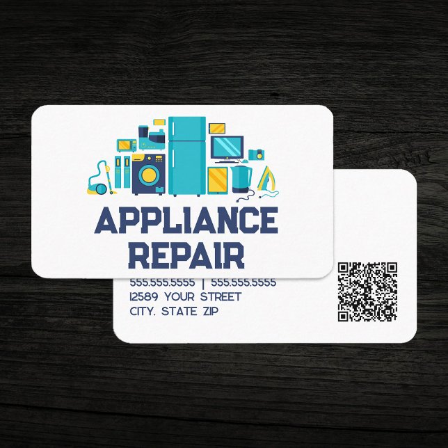 Elektronik-Reparatur von Geräten QR Visitenkarte (Appliance Electronics Repair QR Business Cards)