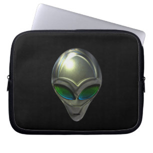 Elektronik-Tasche des Metallalien-Kopf-02 Laptopschutzhülle