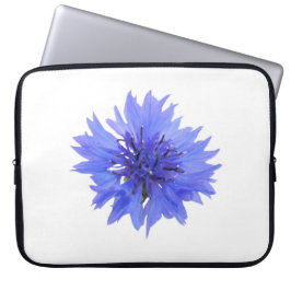 Elektronik-Tasche mit blauem Kornblumen-Design Laptopschutzhülle