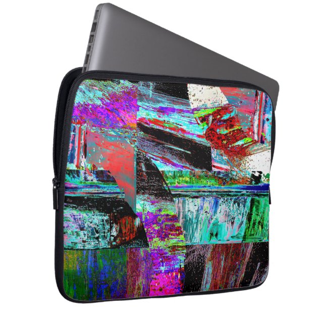 Elektronik-Tasche – Neon-Puls Laptopschutzhülle (Vorne Rechts)