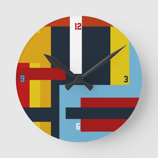 Elektronik- und Tech-Zubehörschuhe Runde Wanduhr (Vorderseite)