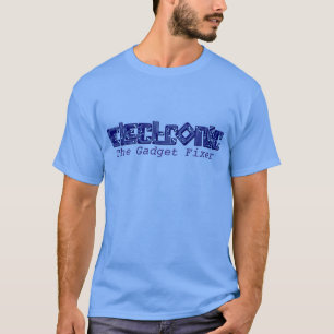 Elektronisch blau der Gadget-Fixierer-T - Shirt