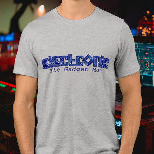 Elektronisch-blaue Platine im Stil des Gadget-man- Tri-Blend Shirt
