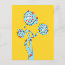 Elektronische Blume Frauen in STEM Postkarte
