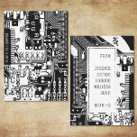 Elektronische gedruckte Schaltung in Schwarzweiß-L Dankeskarte<br><div class="desc">Detaillierte Fotografie eines PC-Boards,  perfekt für elektronische Enthusiasten. Hauptfarbe der gedruckten Schaltung: Schwarz und Weiß...  Osterei : eine niedliche,  kleine Herzform im Kreislauf.</div>