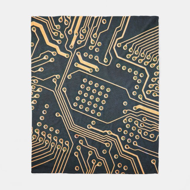 Elektronische Komponenten, Computerkarte Nahaufnah Fleecedecke (Vorderseite)