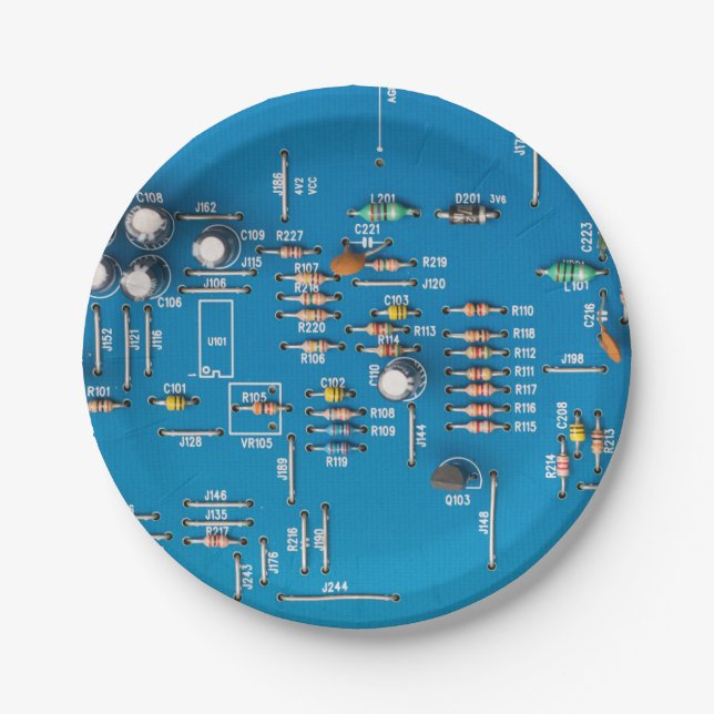 Elektronische Leiterplatte Pappteller (Vorderseite)