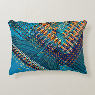 Elektronische Platine nah. Computer, Semico Dekokissen