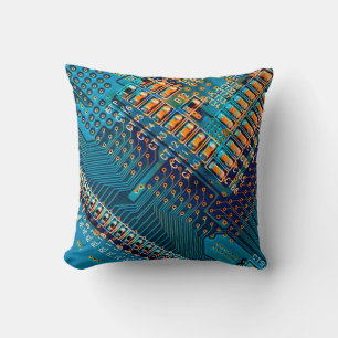 Elektronische Platine nah. Computer, Semico Kissen