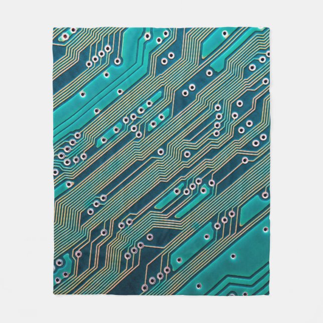 Elektronische Platine nah. Hintergrund, bob Fleecedecke (Vorderseite)