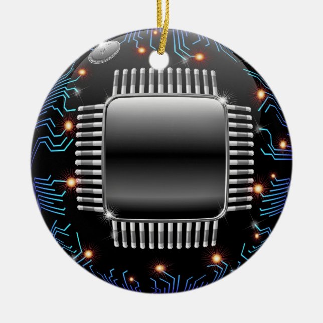 Elektronische Platinenverkleidung Keramikornament (Vorne)