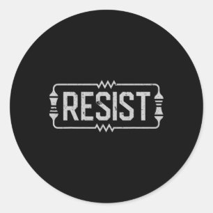 Elektronische Resistenztechnik Runder Aufkleber