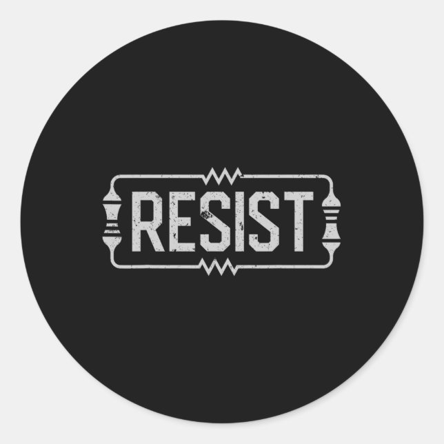 Elektronische Resistenztechnik Runder Aufkleber (Vorderseite)