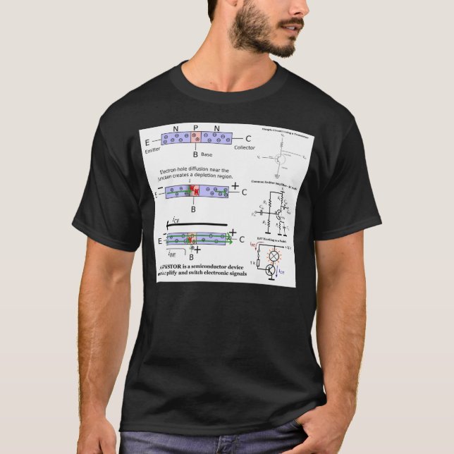 Elektronische Signalverstärkung Transistoren-Halbl T-Shirt (Vorderseite)