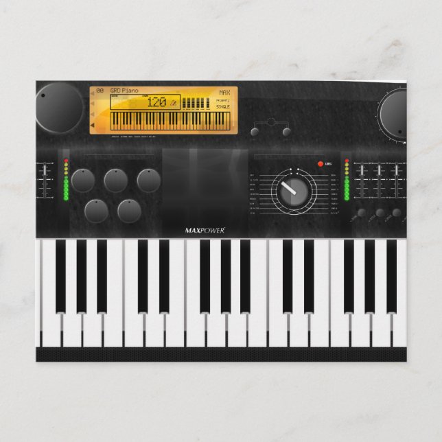 Elektronische Tastatur Postkarte (Vorderseite)